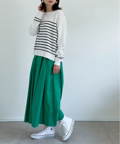 ottilie（オティーリエ）の「ボーダーニットプルオーバー（ニット/セーター・レディース・ホワイト×ブラック/ネイビー×ホワイト・FREE）」の20枚目の写真