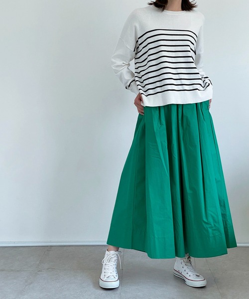 ottilie（オティーリエ）の「ボーダーニットプルオーバー（ニット/セーター・レディース・ホワイト×ブラック/ネイビー×ホワイト・FREE）」の21枚目の写真