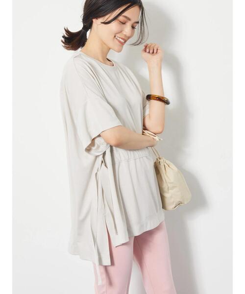 AMERICAN HOLIC（アメリカンホリック）の「ドロストカットプルオーバー（Tシャツ/カットソー・レディース・ライトグレー/ブラウン/ネイビー・L/M）」の4枚目の写真