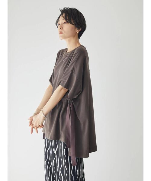 AMERICAN HOLIC（アメリカンホリック）の「ドロストカットプルオーバー（Tシャツ/カットソー・レディース・ライトグレー/ブラウン/ネイビー・L/M）」の9枚目の写真