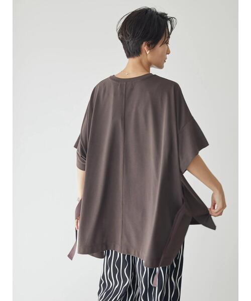 AMERICAN HOLIC（アメリカンホリック）の「ドロストカットプルオーバー（Tシャツ/カットソー・レディース・ライトグレー/ブラウン/ネイビー・L/M）」の10枚目の写真