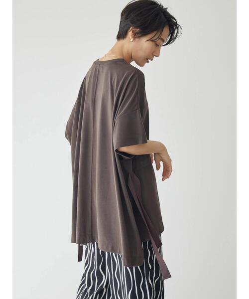 AMERICAN HOLIC（アメリカンホリック）の「ドロストカットプルオーバー（Tシャツ/カットソー・レディース・ライトグレー/ブラウン/ネイビー・L/M）」の11枚目の写真