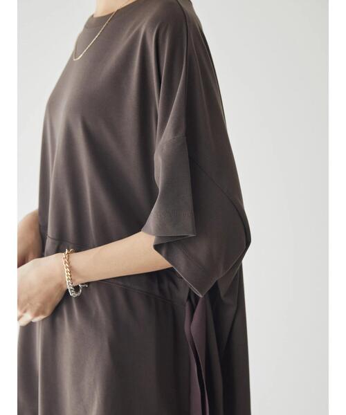 AMERICAN HOLIC（アメリカンホリック）の「ドロストカットプルオーバー（Tシャツ/カットソー・レディース・ライトグレー/ブラウン/ネイビー・L/M）」の15枚目の写真