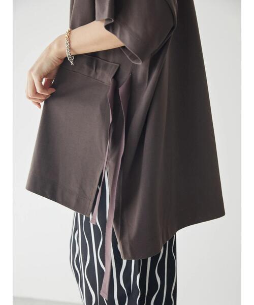 AMERICAN HOLIC（アメリカンホリック）の「ドロストカットプルオーバー（Tシャツ/カットソー・レディース・ライトグレー/ブラウン/ネイビー・L/M）」の16枚目の写真