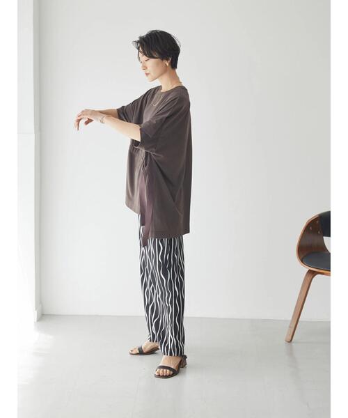 AMERICAN HOLIC（アメリカンホリック）の「ドロストカットプルオーバー（Tシャツ/カットソー・レディース・ライトグレー/ブラウン/ネイビー・L/M）」の18枚目の写真