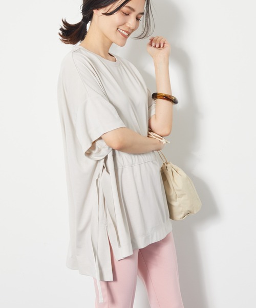 AMERICAN HOLIC（アメリカンホリック）の「ドロストカットプルオーバー（Tシャツ/カットソー・レディース・ライトグレー/ブラウン/ネイビー・L/M）」の2枚目の写真