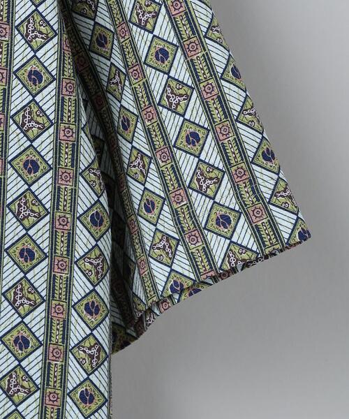 【美品】 6 ROKU シャツ バティックシャツ ワイドシルエット 総柄 unrelaxing シャツ ビッグシルエット総柄シャツ メンズ