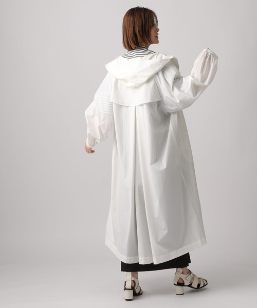 A part by(アパートバイ)の「撥水/雨天兼用 ハッスイロングブルゾン 282851(ブルゾン・レディース・ブラック/アイボリー・FREE)」の13枚目の写真