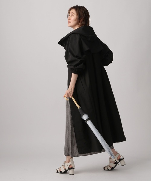 A part by(アパートバイ)の「撥水/雨天兼用 ハッスイロングブルゾン 282851(ブルゾン・レディース・ブラック/アイボリー・FREE)」の15枚目の写真