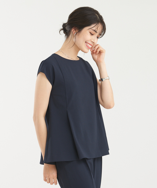 abahouse mavie（アバハウスマヴィ）の「【セットアップ】ストレッチノースリーブ&パンツセット（ワンピース・レディース・アイボリー/グレー系その他/ダークネイビー・36/38）」の21枚目の写真