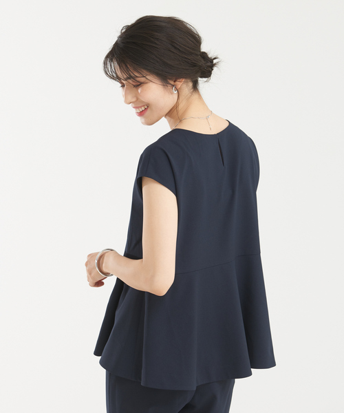 abahouse mavie（アバハウスマヴィ）の「【セットアップ】ストレッチノースリーブ&パンツセット（ワンピース・レディース・アイボリー/グレー系その他/ダークネイビー・36/38）」の17枚目の写真