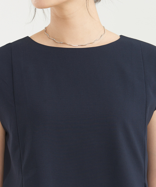 abahouse mavie（アバハウスマヴィ）の「【セットアップ】ストレッチノースリーブ&パンツセット（ワンピース・レディース・アイボリー/グレー系その他/ダークネイビー・36/38）」の15枚目の写真