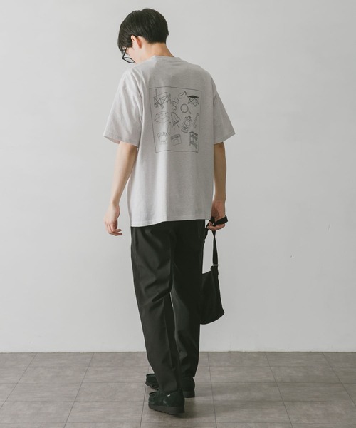 URBAN RESEARCH DOORS（アーバンリサーチドアーズ）の「キャンププリントTシャツ（Tシャツ/カットソー・メンズ・ダークグレー/ホワイト系その他/ブルー系その他・MEDIUM/LARGE）」の6枚目の写真