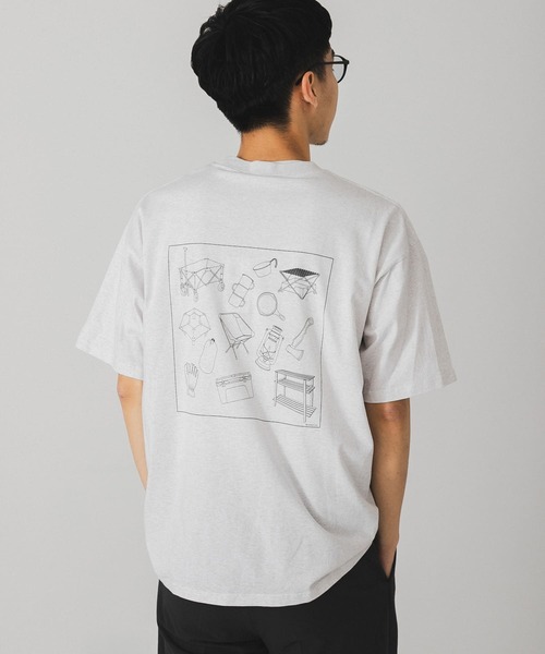URBAN RESEARCH DOORS（アーバンリサーチドアーズ）の「キャンププリントTシャツ（Tシャツ/カットソー・メンズ・ダークグレー/ホワイト系その他/ブルー系その他・MEDIUM/LARGE）」の13枚目の写真