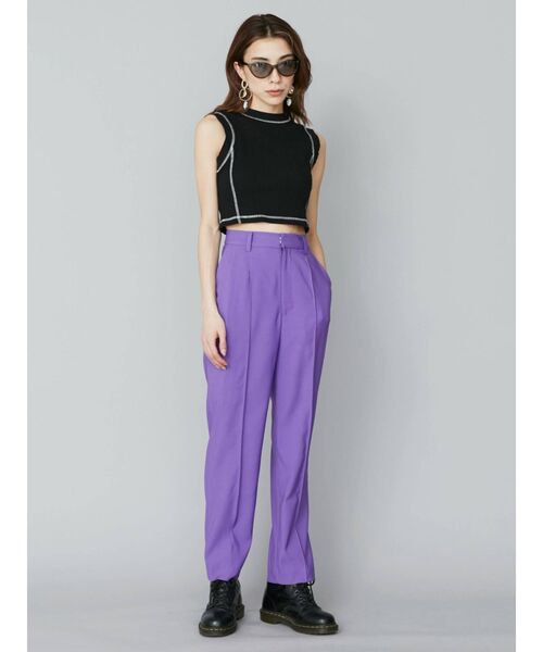 EVRIS（エヴリス）の「バイカラーステッチタンクトップ（Tシャツ/カットソー・レディース・ホワイト/ブラック/オレンジ・FREE）」の6枚目の写真