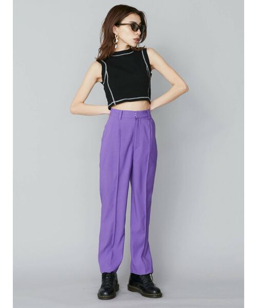 EVRIS（エヴリス）の「バイカラーステッチタンクトップ（Tシャツ/カットソー・レディース・ホワイト/ブラック/オレンジ・FREE）」の7枚目の写真