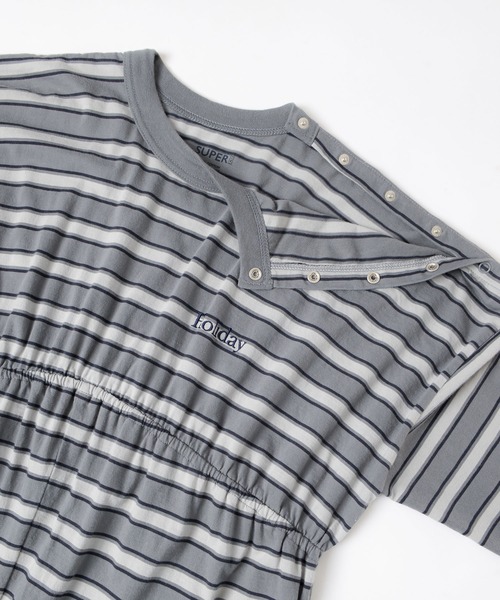 サロペット・オーバーオール・オールインワン holiday super fine border baby suits holiday super fine border baby suits - メルカリ