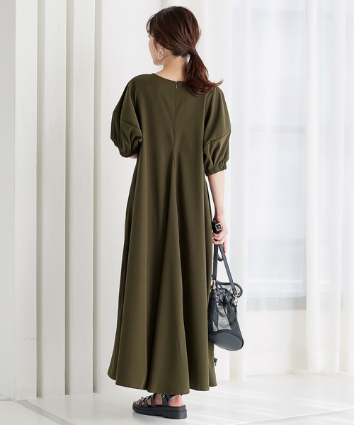 KOBE LETTUCE（コウベレタス）の「パフスリーブワンピース[E3058]（ワンピース・レディース・チャコールグレー/ダークグリーン/ピンク・FREE）」の5枚目の写真