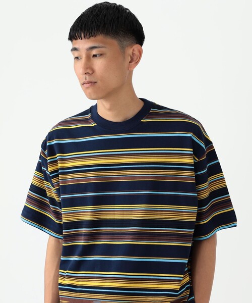 beams ボーダーTシャツ ブルー Mサイズ BEAMS HEART（ビームス ハート）クイックドライ ボーダー Tシャツ（T