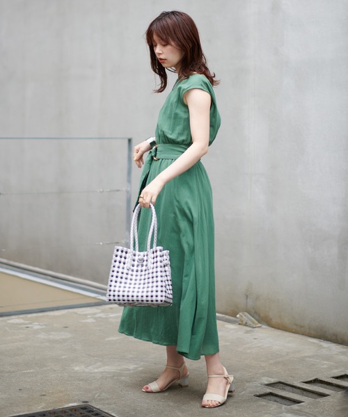 natural couture（ナチュラルクチュール）の「WEB限定カラー有り/大好評！リバイバルアイテム べっ甲Dかん太ベルト涼しげワンピース（ワンピース・レディース・ブラック/ベージュ/オレンジ/グリーン/ミント/その他1/その他2/その他3・FREE）」の22枚目の写真