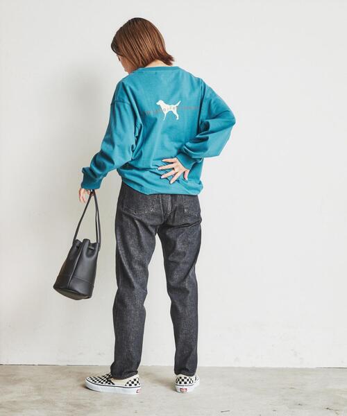 Labrador Retriever(ラブラドールリトリーバー)の「Labrador Retriever(ラブラドールレトリバー)別注ロングスリーブTシャツ(Tシャツ/カットソー・レディース・ホワイト/ターコイズブルー・M/L)」の11枚目の写真