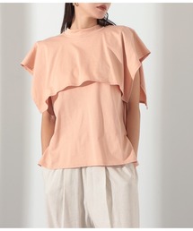 シルケット天竺ケープ風プルオーバー