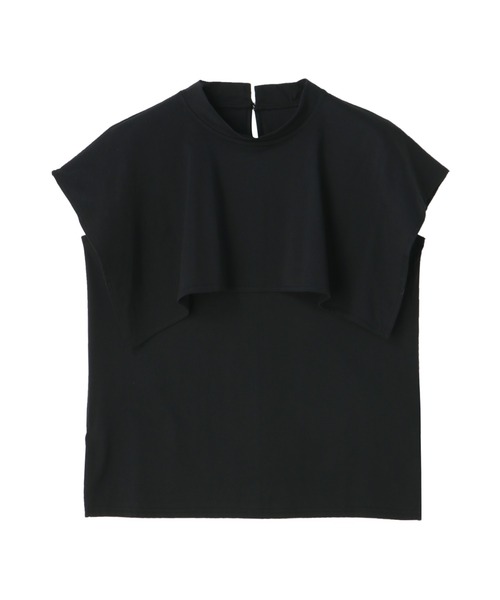 Settimissimo（セッティミッシモ）の「シルケット天竺ケープ風プルオーバー（Tシャツ/カットソー・レディース・ブラック/オフホワイト/オレンジ・M）」の11枚目の写真