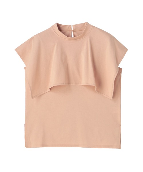 Settimissimo（セッティミッシモ）の「シルケット天竺ケープ風プルオーバー（Tシャツ/カットソー・レディース・ブラック/オフホワイト/オレンジ・M）」の12枚目の写真