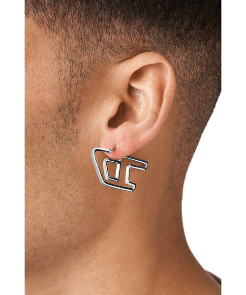 DIESEL（ディーゼル）の「ユニセックス ピアス フープ DX1363（ピアス（両耳用）・メンズ・シルバー・UNI）」の8枚目の写真