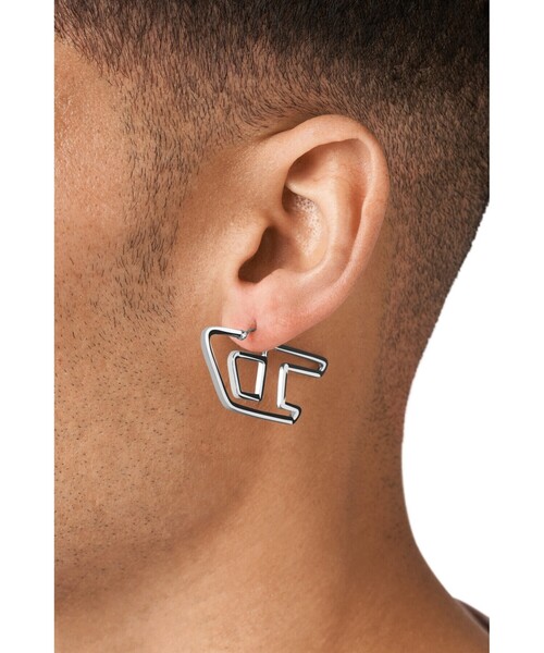 DIESEL（ディーゼル）の「ユニセックス ピアス フープ DX1363（ピアス（両耳用）・メンズ・シルバー・UNI）」の7枚目の写真