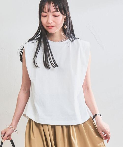 coen（コーエン）の「ショルダータックノースリーブ（タンクトップ・レディース・ベージュ/ブラック/ライトブルー/ホワイト・L/M）」の20枚目の写真