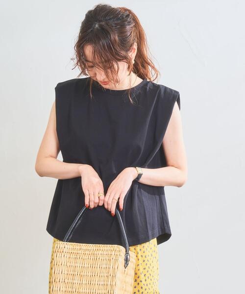 coen（コーエン）の「ショルダータックノースリーブ（タンクトップ・レディース・ベージュ/ブラック/ライトブルー/ホワイト・L/M）」の13枚目の写真