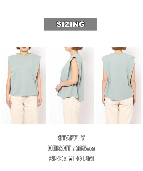 coen（コーエン）の「ショルダータックノースリーブ（タンクトップ・レディース・ベージュ/ブラック/ライトブルー/ホワイト・L/M）」の15枚目の写真