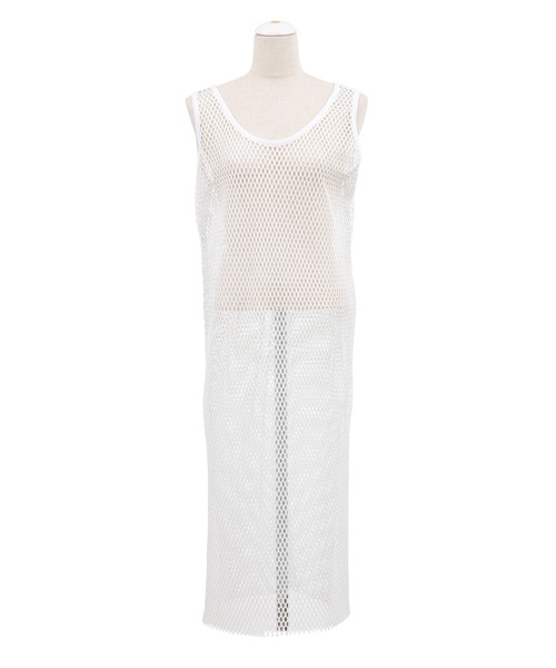 PUNYUS（プニュズ）の「2WAYメッシュスリットワンピース（ワンピース・レディース・ホワイト/パープル/ブラック/ライム/ベージュ・3/4/2/1）」の10枚目の写真