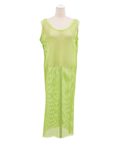 PUNYUS（プニュズ）の「2WAYメッシュスリットワンピース（ワンピース・レディース・ホワイト/パープル/ブラック/ライム/ベージュ・3/4/2/1）」の11枚目の写真