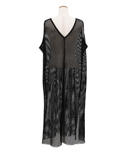 PUNYUS（プニュズ）の「2WAYメッシュスリットワンピース（ワンピース・レディース・ホワイト/パープル/ブラック/ライム/ベージュ・3/4/2/1）」の15枚目の写真