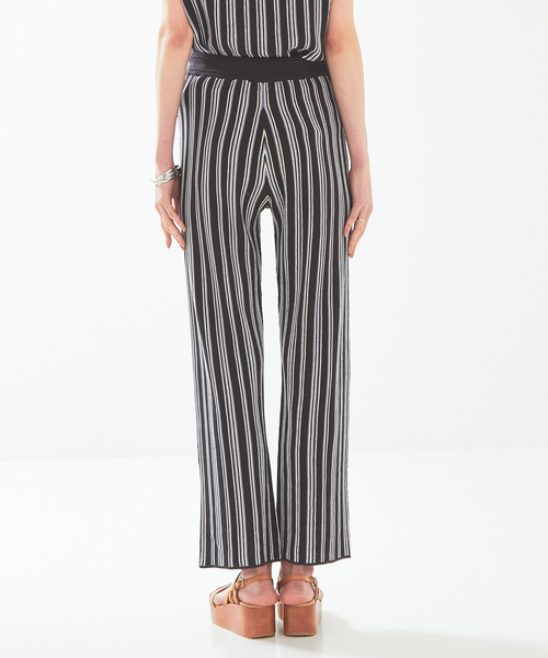 abahouse mavie（アバハウスマヴィ）の「ストライプニットパンツ（その他パンツ・レディース・ブラック/チャコールグレー/アイボリー・フリー）」の15枚目の写真