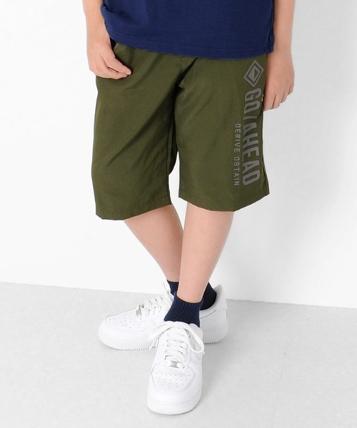 GLAZOS（グラソス）の「さらパン・ロゴプリントハーフパンツ（その他パンツ・キッズ・ブラック/カーキ・130cm/140cm/150cm/160cm/170cm）」の2枚目の写真