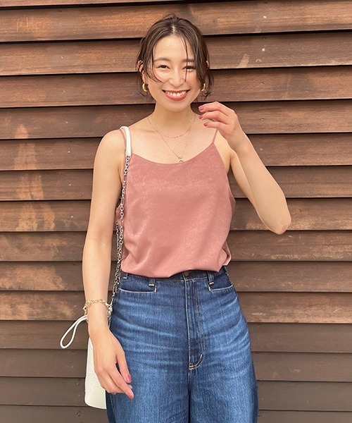 CREDONA（クレドナ）の「マットサテンキャミ（キャミソール・レディース・ブラック/ピンク/アイボリー・FREE）」の22枚目の写真