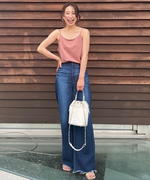 CREDONA（クレドナ）の「マットサテンキャミ（キャミソール・レディース・ブラック/ピンク/アイボリー・FREE）」の7枚目の写真