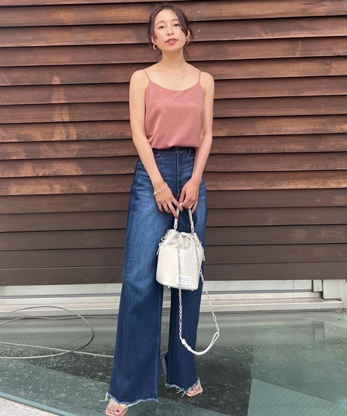 CREDONA（クレドナ）の「マットサテンキャミ（キャミソール・レディース・ブラック/ピンク/アイボリー・FREE）」の8枚目の写真