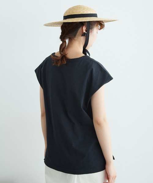 chambre de charme（シャンブルドゥシャーム）の「cdc UPサイクルフリルたたきつけ ノースリプルオーバー（Tシャツ/カットソー・レディース・ホワイト/サックスブルー/ネイビー・FREE）」の20枚目の写真