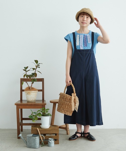 chambre de charme（シャンブルドゥシャーム）の「cdc UPサイクルフリルたたきつけ ノースリプルオーバー（Tシャツ/カットソー・レディース・ホワイト/サックスブルー/ネイビー・FREE）」の22枚目の写真