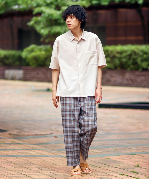 B.C STOCK(ベーセーストック)の「エステルサッカー 半袖シャツ(シャツ/ブラウス・メンズ・ホワイト/ベージュ/ネイビー・MEDIUM/LARGE)」の10枚目の写真