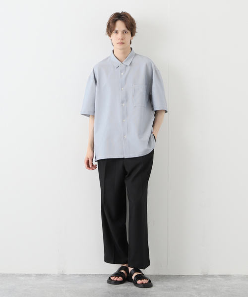 B.C STOCK(ベーセーストック)の「エステルサッカー 半袖シャツ(シャツ/ブラウス・メンズ・ホワイト/ベージュ/ネイビー・MEDIUM/LARGE)」の13枚目の写真