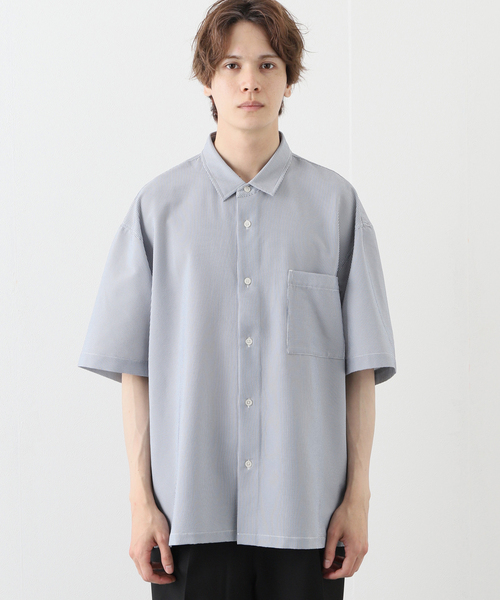 B.C STOCK(ベーセーストック)の「エステルサッカー 半袖シャツ(シャツ/ブラウス・メンズ・ホワイト/ベージュ/ネイビー・MEDIUM/LARGE)」の14枚目の写真