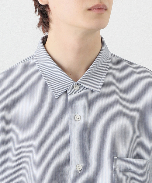 B.C STOCK(ベーセーストック)の「エステルサッカー 半袖シャツ(シャツ/ブラウス・メンズ・ホワイト/ベージュ/ネイビー・MEDIUM/LARGE)」の17枚目の写真