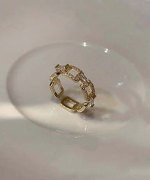 LAC-VERT | ビジューチェーンリング(リング)