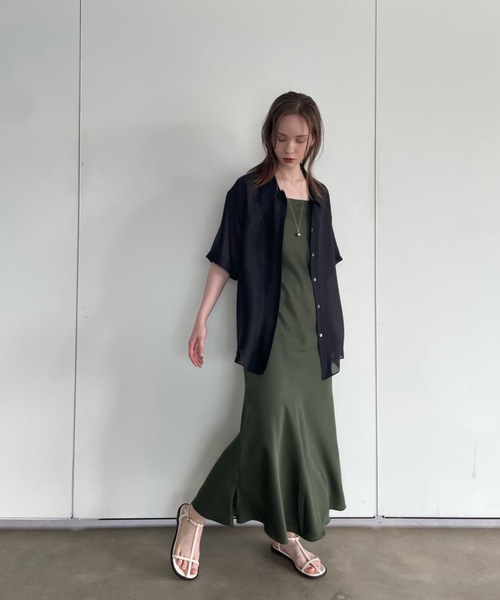 Didot.showroom（ディドット ショールーム）の「【DIDOT.】グローシアーシャツ（シャツ/ブラウス・レディース・ブラック/ミント/ブラウン・FREE）」の18枚目の写真