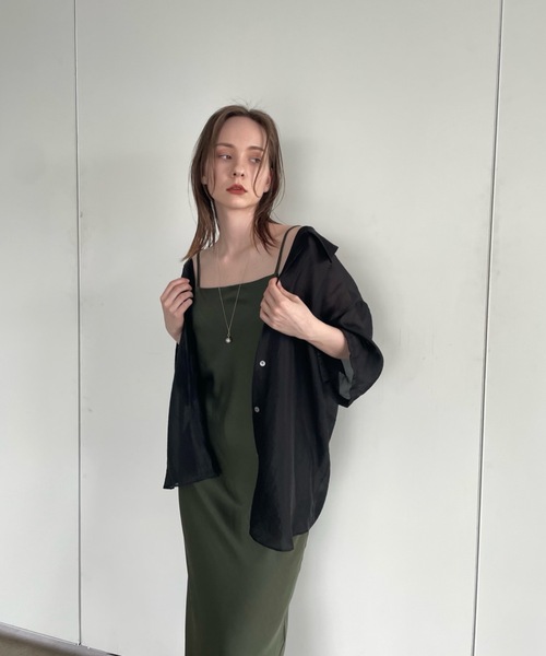 Didot.showroom（ディドット ショールーム）の「【DIDOT.】グローシアーシャツ（シャツ/ブラウス・レディース・ブラック/ミント/ブラウン・FREE）」の14枚目の写真